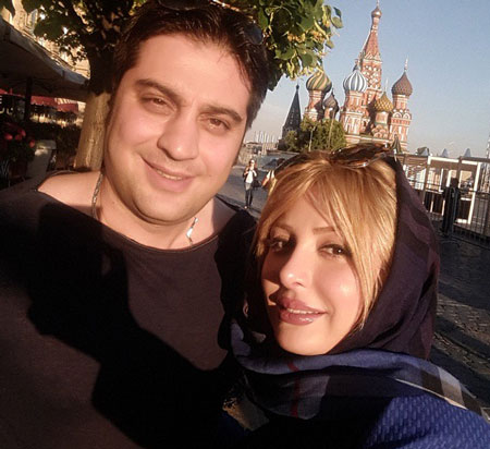 نیوشا ضیغمی و همسرش